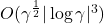 O(\gamma^{\frac12}|\log \gamma|^3)