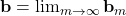 \mathbf{b} = \lim_{m\to \infty} \mathbf{b}_m