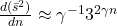 \frac{d(\bar{s}^2)}{dn} \approx\gamma^{-1} 3^{2\gamma n}